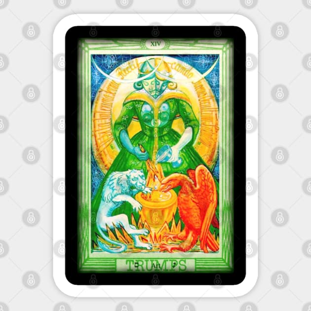 Thoth Tarot - IVX - Art. Sticker by OriginalDarkPoetry